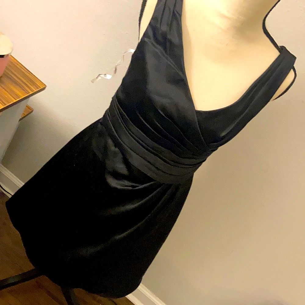 David’s Bridal Black Knee Length Bridesmaid Dress